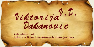 Viktorija Dakanović vizit kartica